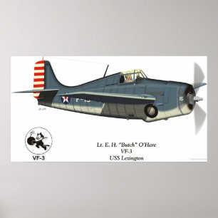 Pôster Wildcat de F4F (O'Hare)
