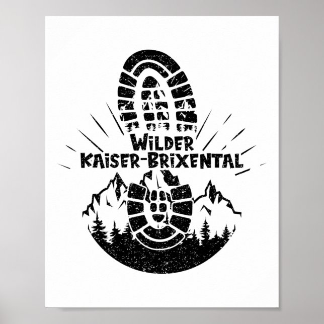 Poster Wilder Kaiser-brixental Tyrol Austria Vacation Hik (Frente)