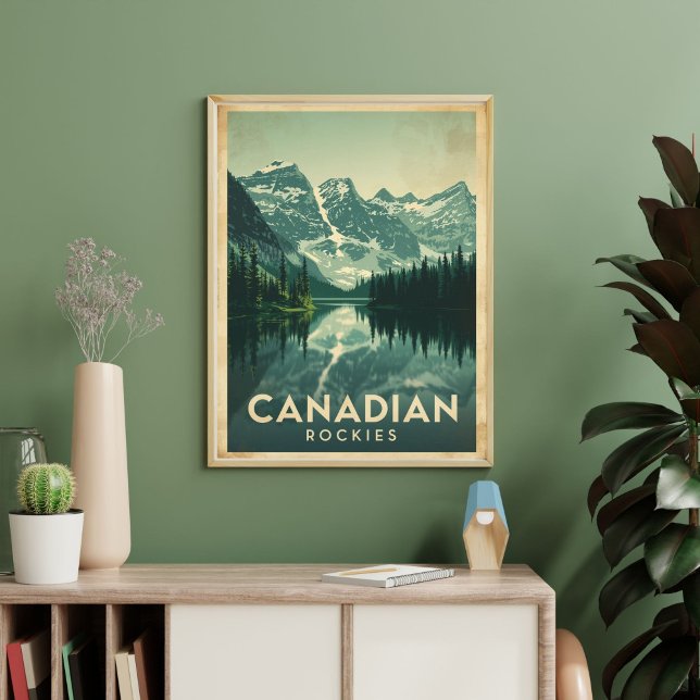 Poster Wilderness Awaits – Vintage Canadian Rockies  (Criador carregado)