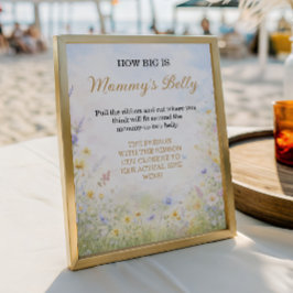 Poster Wildflower Belly Guess Baby in Bloom Game