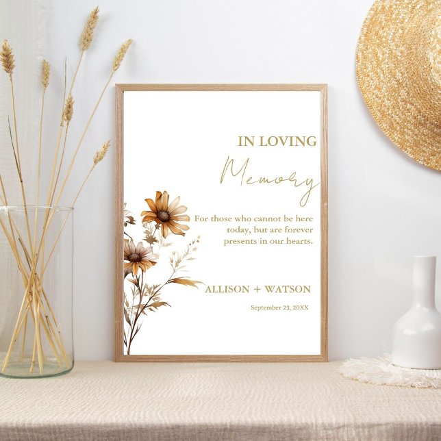 Poster Wildflower em casamento de cartazes de memória de  (Criador carregado)