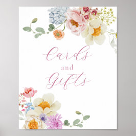 Poster Wildflower Honey Meadow Cards and Gifts Sign
