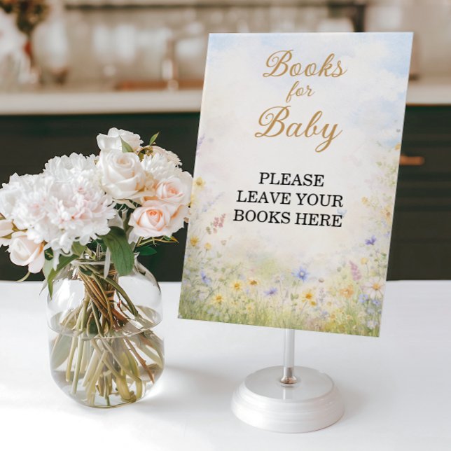 Poster Wildflower Meadow Books for Baby Garden Sign (Criador carregado)