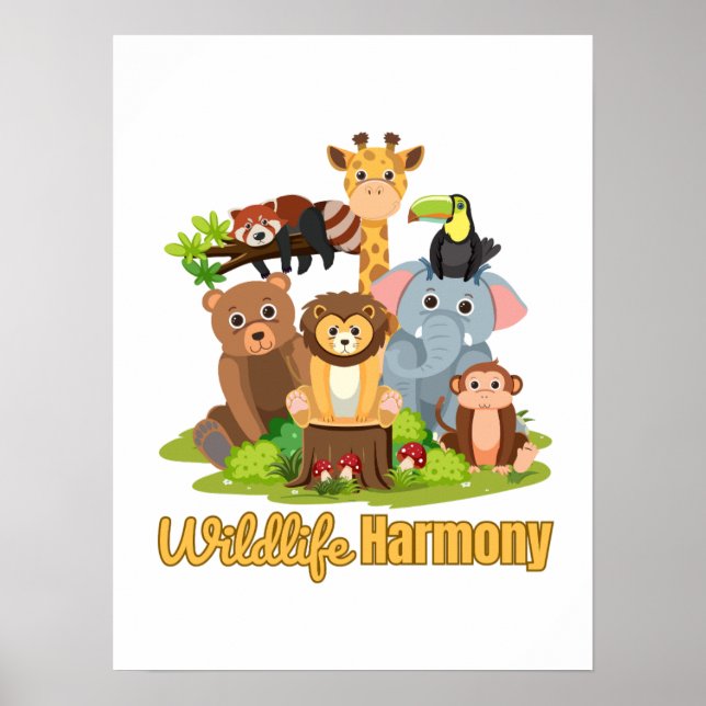 Poster Wildlife Harmony for animal lover (Frente)