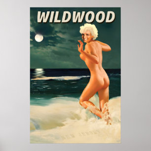 Poster Wildwood New Jersey Shore Marilyn Monroe Lua