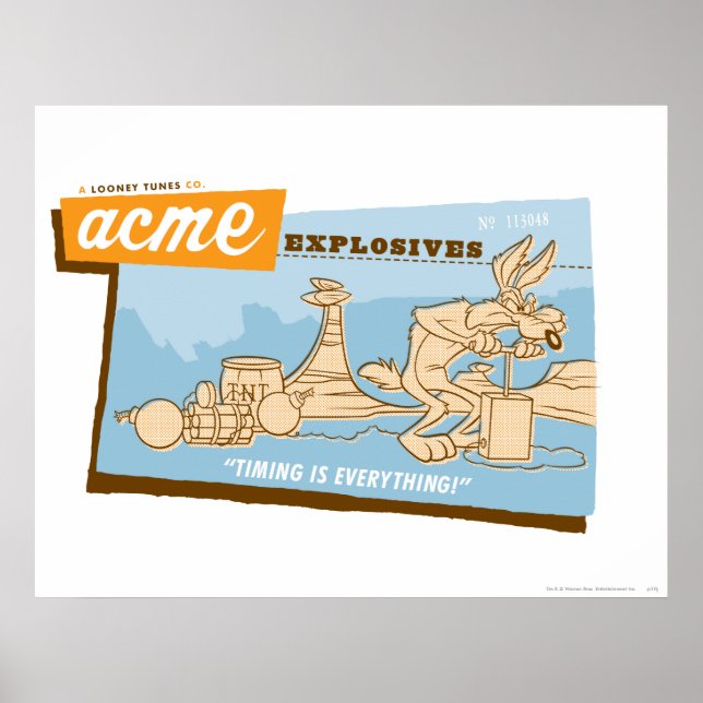 Poster WILE E. COYOTE™ Acme Explosivos 2 (Frente)