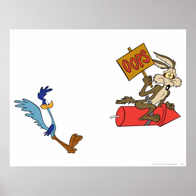 Pôster WILE E. COYOTE™ e ROAD RUNNER™ Foguete ACME (Frente)