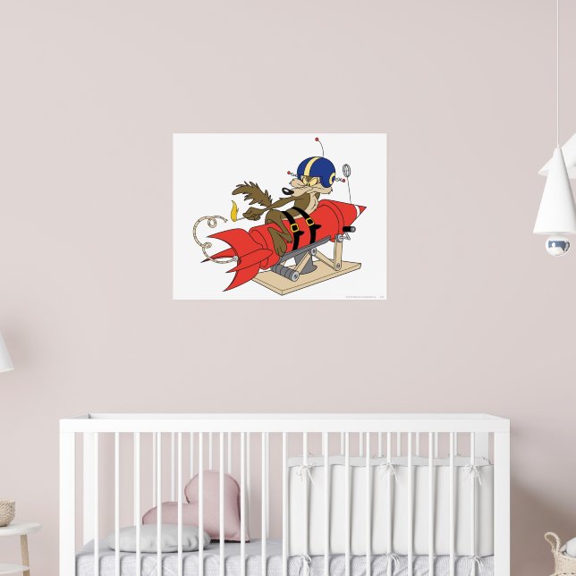 Poster Wile E. Coyote Lançando Foguete Vermelho | Zazzle Brasil