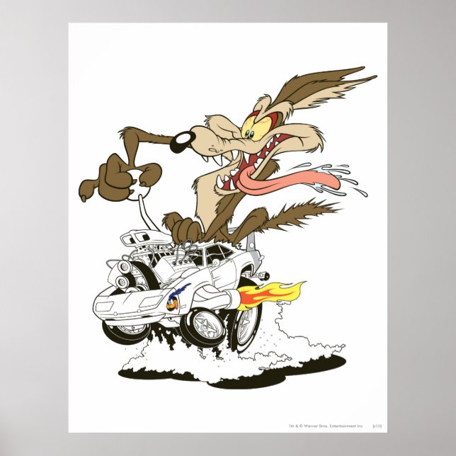 Poster WILE E. COYOTE™ Motorista Louco (Frente)