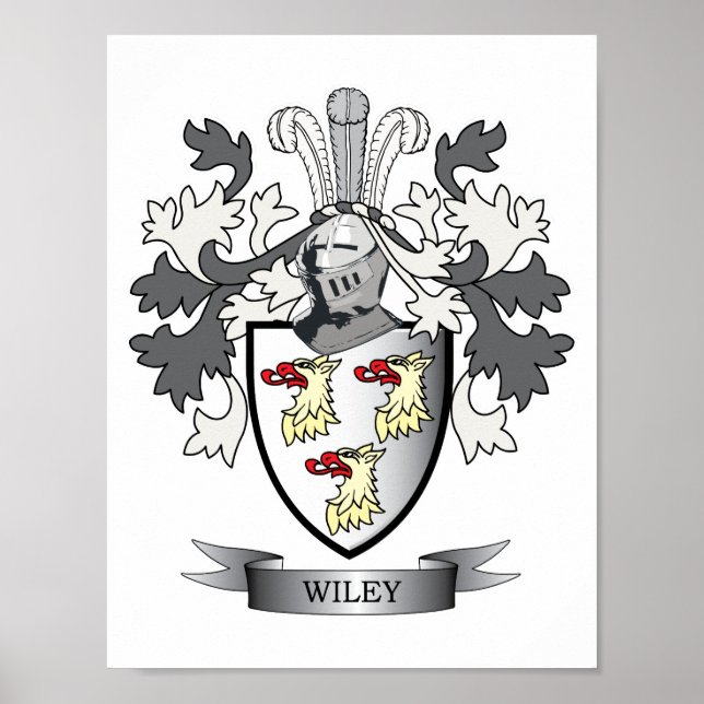 Poster Wiley Family Crest Casaco de Armas (Frente)