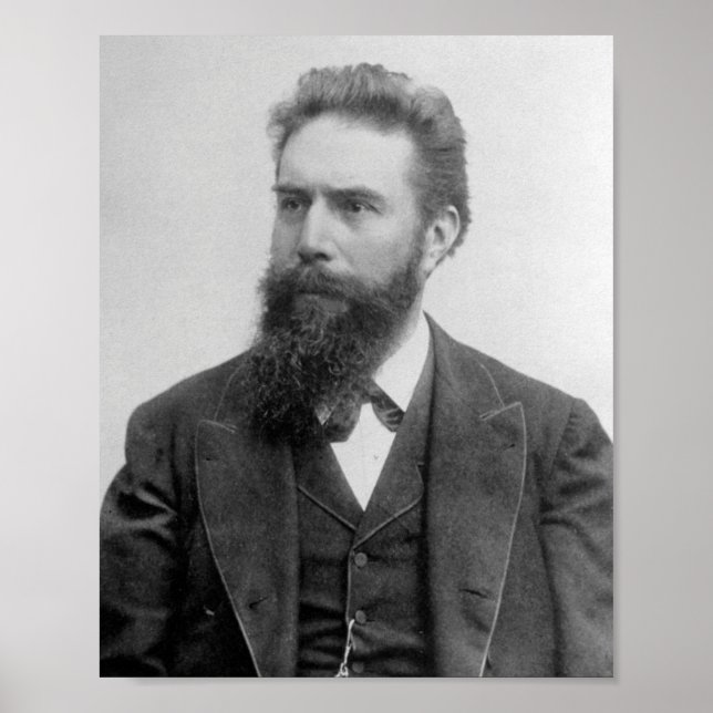 Poster Wilhelm Rontgen Portrait (Frente)
