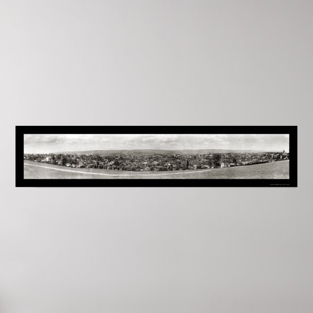 Poster Wilkes-Barre PA Foto 1909 (Frente)