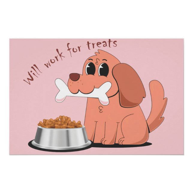 Pôster Will do any trick for treats (Frente)