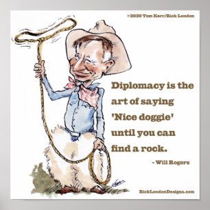 Poster Will Rogers & Quote