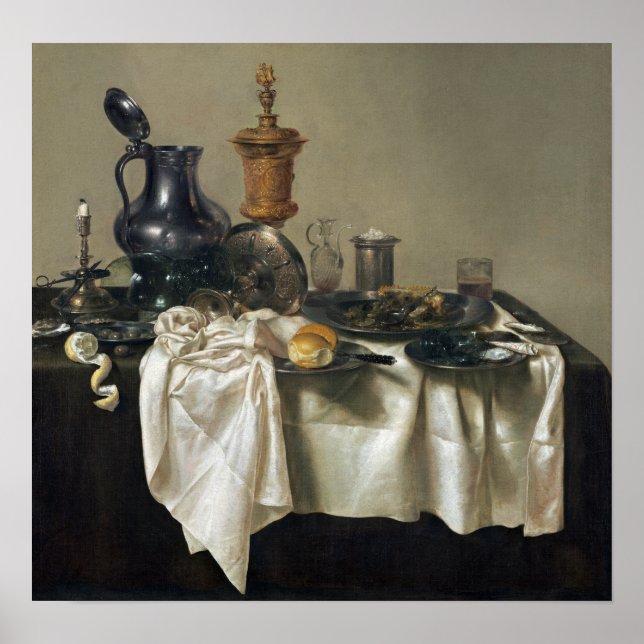 Poster Willem Claesz Heda Banquet Piece com Mince Pie (Frente)