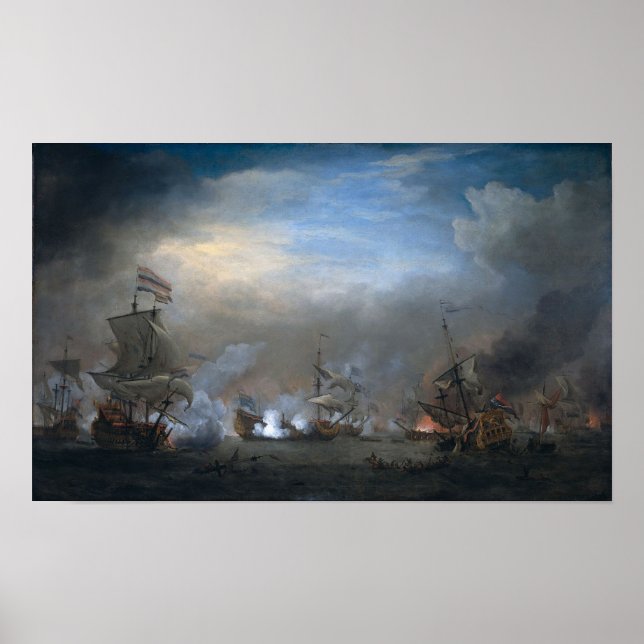 Poster Willem Van De Velde Naval Art (Frente)