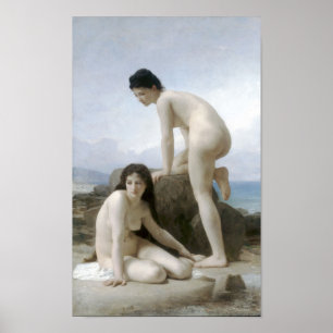 Pôster William-Adolfo Bouguereau-Les Deux Baigneuses