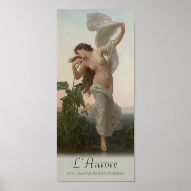Pôster William-Adolphe Bouguereau Dawn L'aurore Cardstock (Frente)