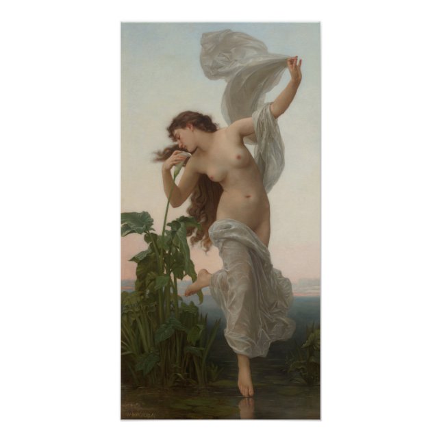 Pôster William-Adolphe Bouguereau L'aurore Dawn (Frente)
