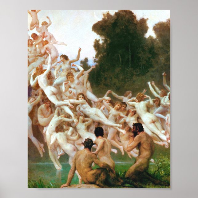 Poster William Adolphe Bouguereau Les Oreades 1902 (Frente)