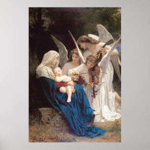 Poster William Adolphe Bouguereau Música dos anjos