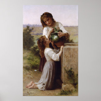 Pôster William-Adolphe Bouguereau - Na Fonte