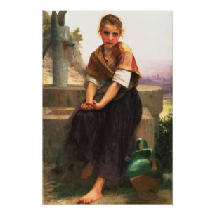 Pôster William-Adolphe Bouguereau, O Pitcher Quebrado