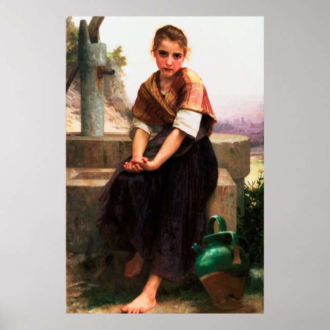 Poster William-Adolphe Bouguereau: O Pitcher Quebrado (Frente)