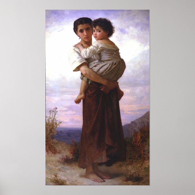 Pôster William-Adolphe Bouguereau-Young Ciganos (Frente)