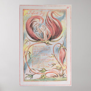 Poster William Blake   Canções de inocência; alegria Cria