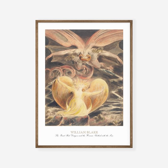 Poster William Blake Excelente Red Dragon Mulher vestida  (Criador carregado)