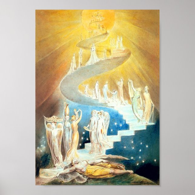 Poster William Blake Jacob's Ladder (Frente)