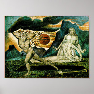 Poster William Blake:  O corpo de Abel encontrou em Adam