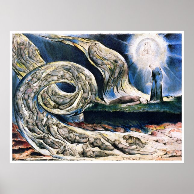 Poster William Blake sobre o vento dos amantes (Frente)
