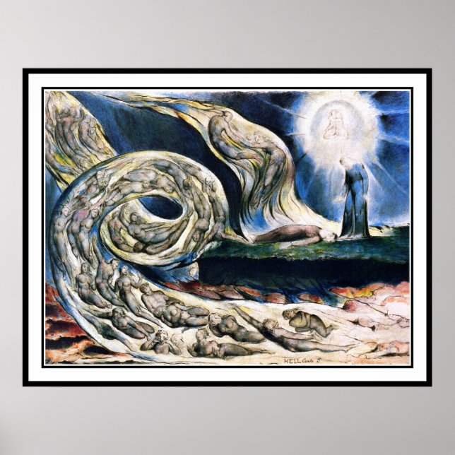 Poster William Blake sobre o vento dos amantes (Frente)