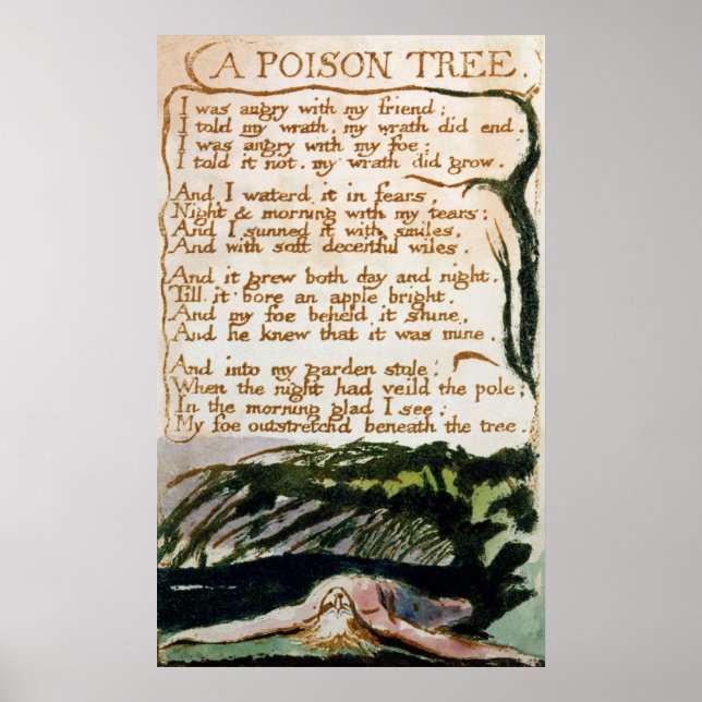 Poster William Blake | Uma árvore venenosa (Frente)