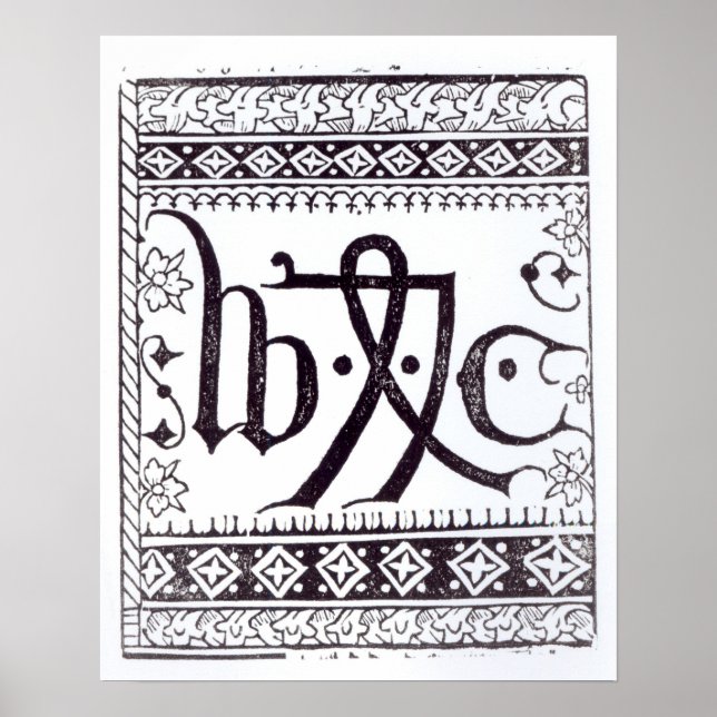 Pôster William Caxton's  Print Mark (Frente)