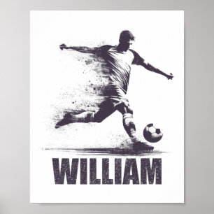 Poster William Futebol Meninos Nome Personalizado Willia