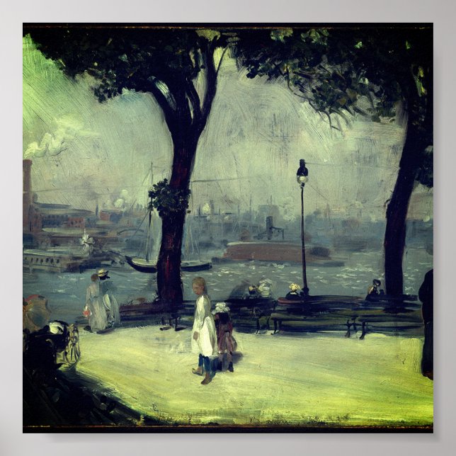 Poster William Glackens - East River Park (c. 1902) (Frente)