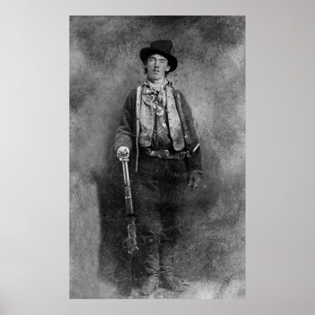 Poster William H. Bonney, Billy Kid Old West Outlaw (Frente)
