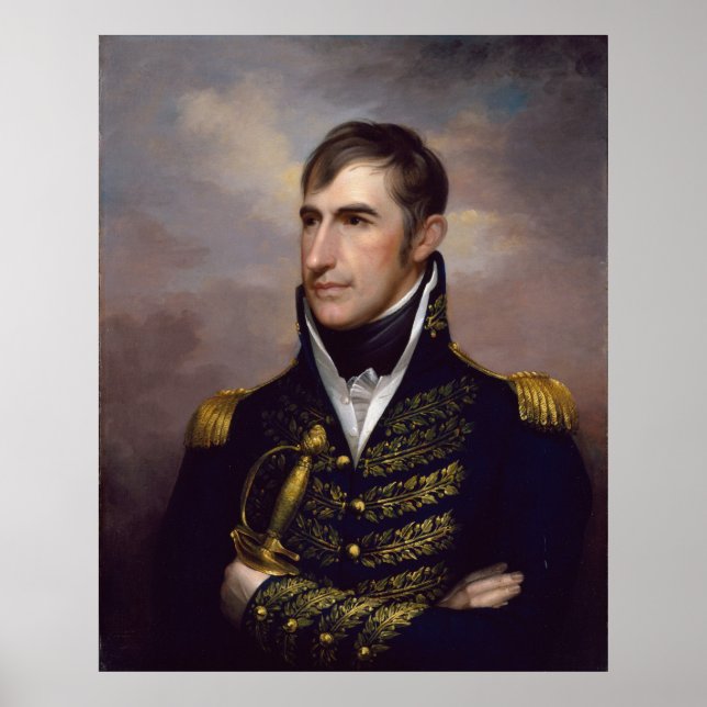 Poster WILLIAM HENRY HARRISON Retrato de Rembrandt Peale (Frente)