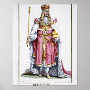 Poster William III (1650-1702) da laranja, 1780 (colorido