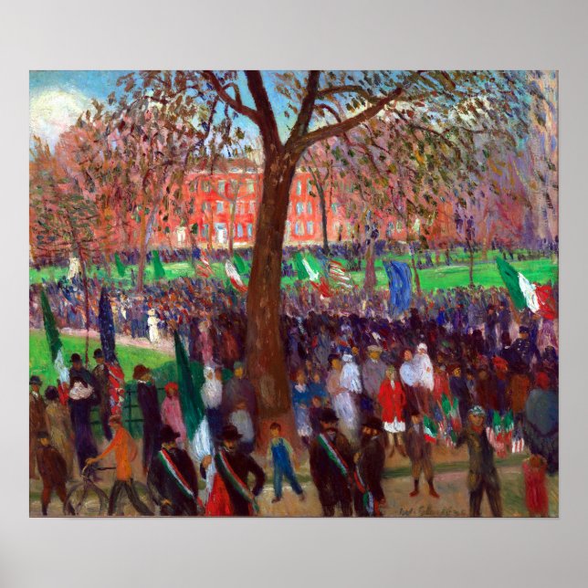 Poster William J. Glackens Parade, Washington Square (Frente)
