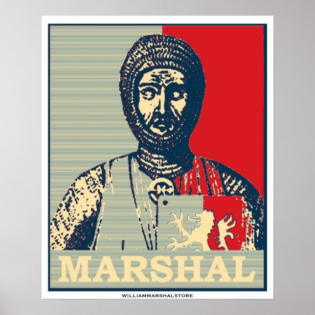 Pôster William Marshal Mirror do Posto Chivalry Red & Blu (Frente)