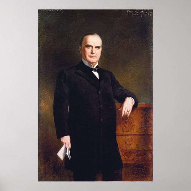 Pôster WILLIAM McKINLEY Portrait by August Benziger Print (Frente)