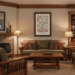 Pôster William Morris Acanthus Mission Style 