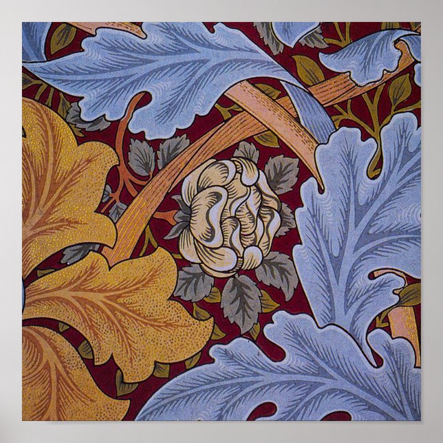 Pôster William Morris Acanthus Rua James Wallpaper (Frente)