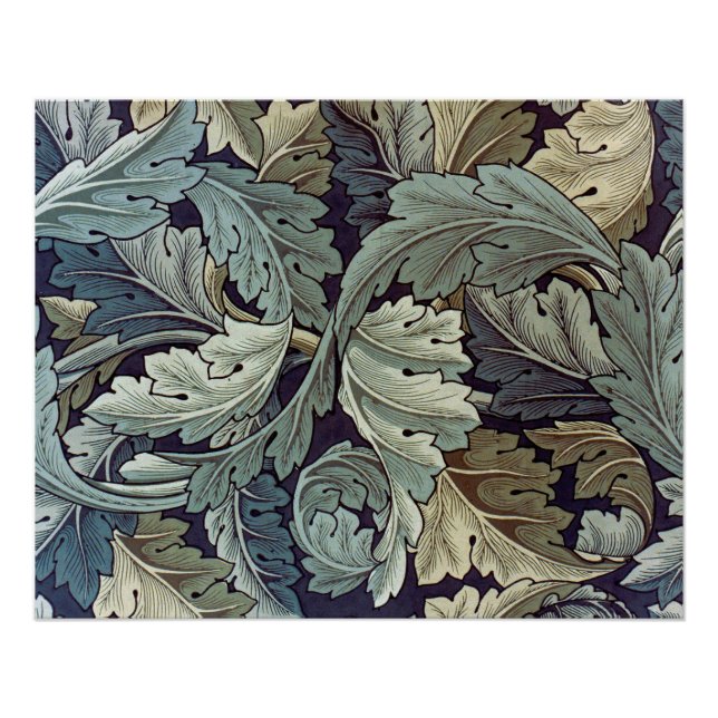 Pôster William Morris Acanthus Wallpaper Folhas (Frente)