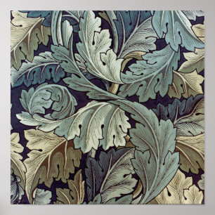 Poster William Morris Acanthus Wallpaper Folhas