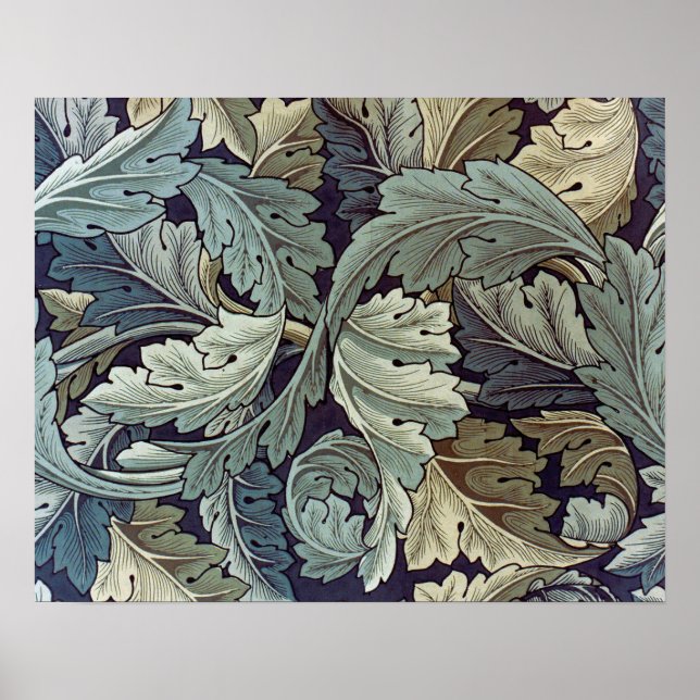 Pôster William Morris Acanthus Wallpaper Folhas (Frente)
